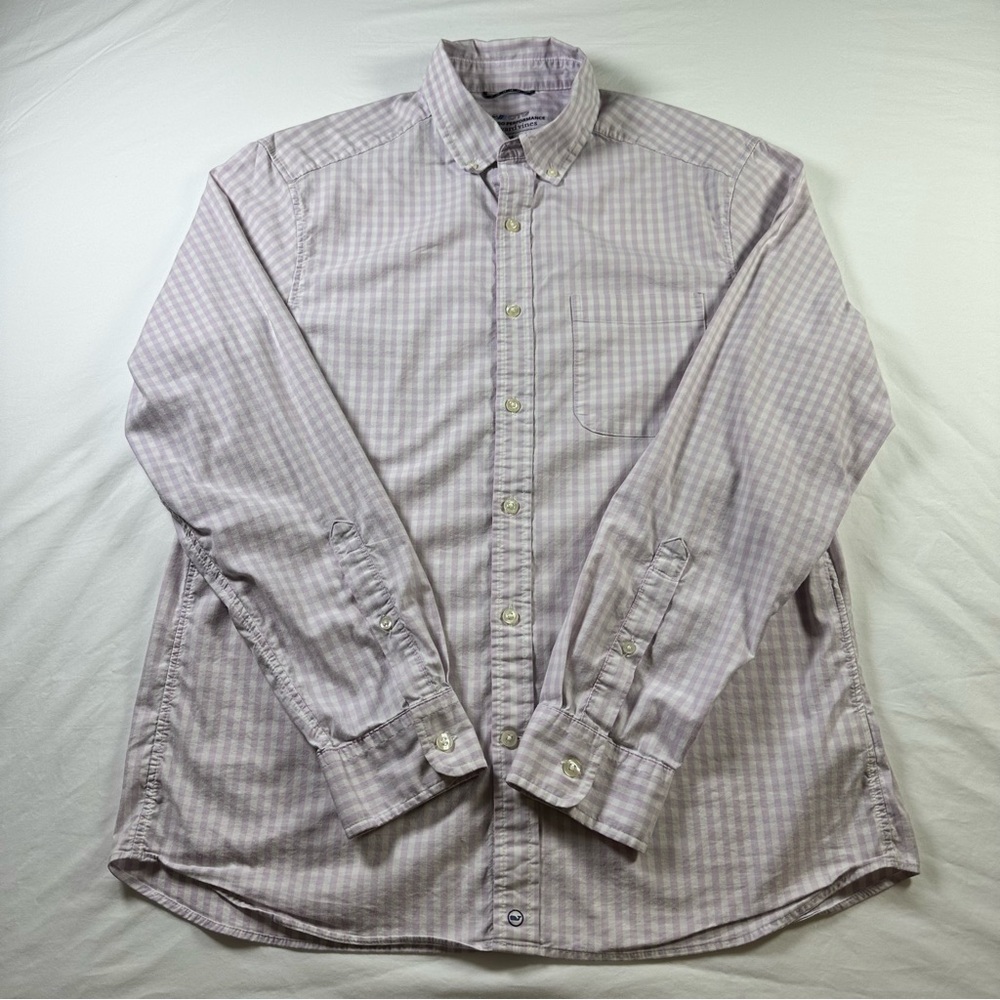 Vineyard Vines On-The-Go Performance Button Down Shirt Mens M Iris